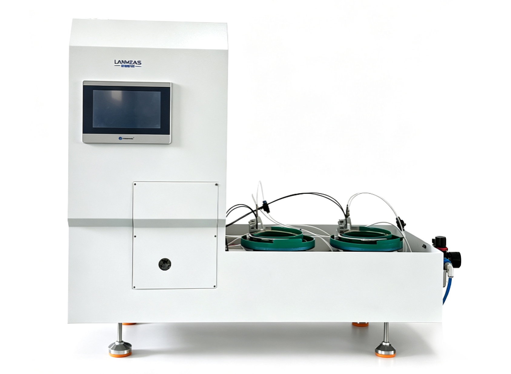 Lanneas center-pin tin-wire welding machine for coaxial connector assemblies