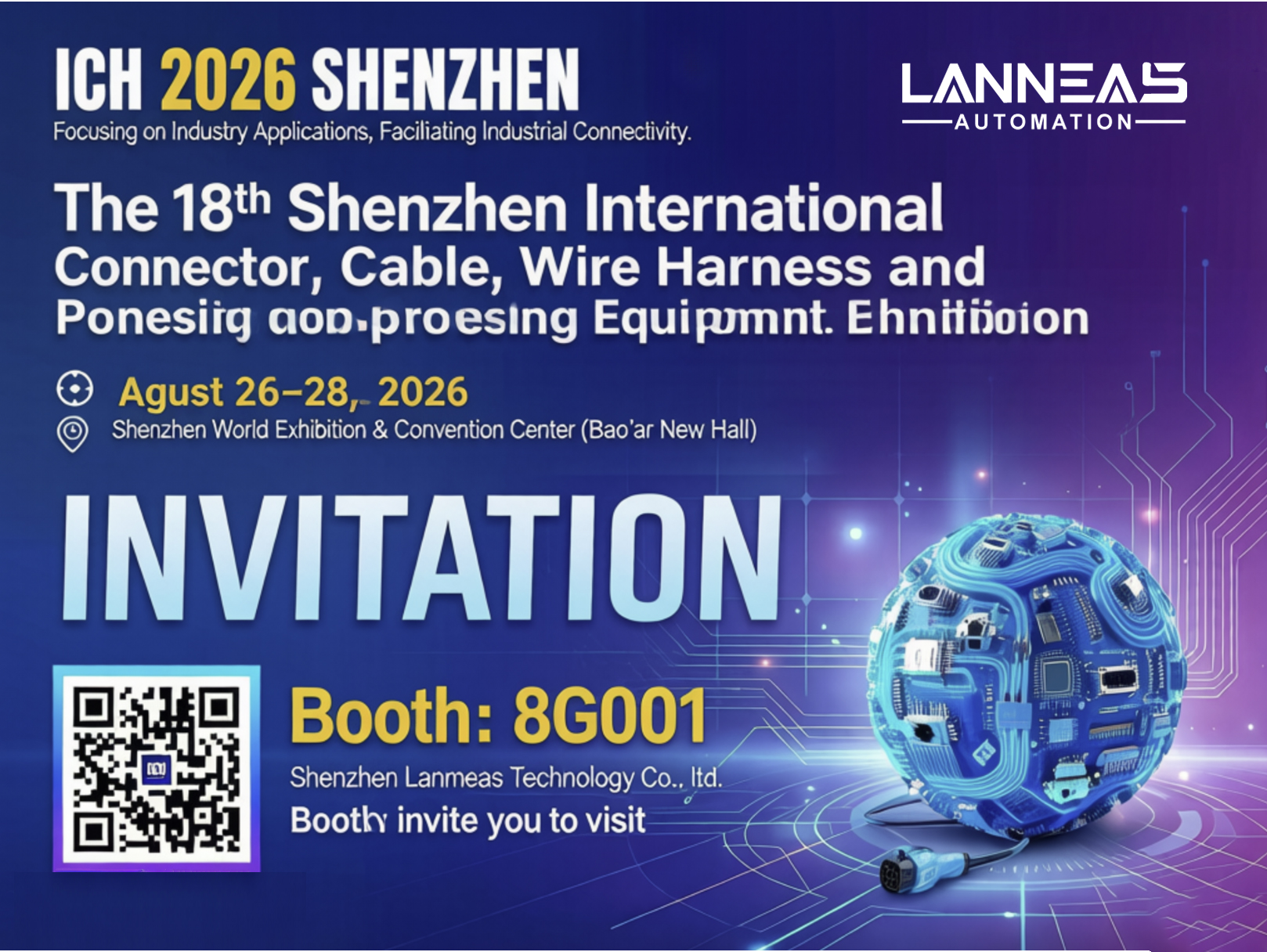 Lanneas ICH 2026 Exhibition Invitation Card - Booth 8G001